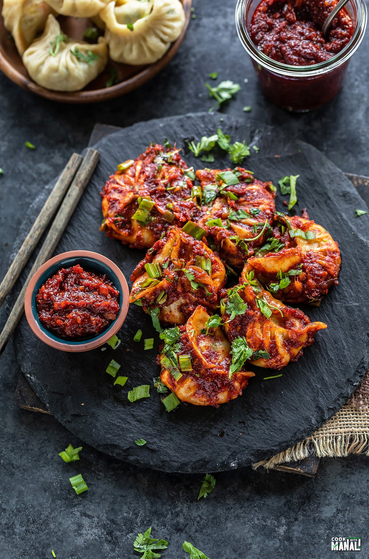 Veg Chilli Momos Half